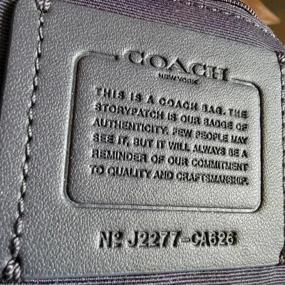 Coach Ellis Canvas and Leather Shoulder Bag Blue CA626 - Picture 15 of 15